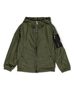 Moncler Enfant veste zippée à patch logo - Vert