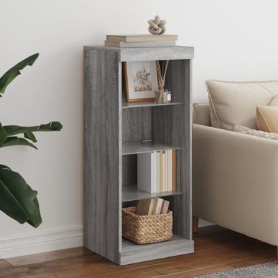 Dressoir met LED-verlichting 41x37x100 cm grijs sonoma eiken
