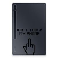 Samsung Galaxy Tab S7 Plus | S8 Plus Print Case Finger Don&apos;t Touch My Phone