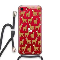Alpacas: iPhone SE 2020 Transparant Hoesje met koord