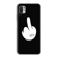 Middle finger black: Xiaomi Redmi Note 10 5G Transparant Hoesje