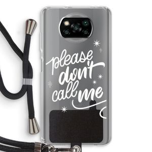 Don't call: Xiaomi Poco X3 NFC Transparant Hoesje met koord