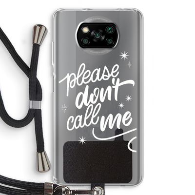 Don't call: Xiaomi Poco X3 NFC Transparant Hoesje met koord