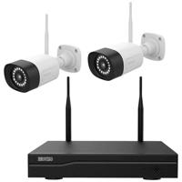 Inkovideo INKO-22M IP-Bewakingscameraset WiFi 4-kanaals Met 2 cameras 1920 x 1080 Pixel