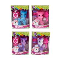 Unicorn Speelfiguur met Haaraccessoires en Stickers - thumbnail