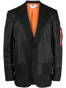 Junya Watanabe MAN blazer boutonné à empiècements - Noir