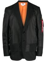 Junya Watanabe MAN blazer boutonné à empiècements - Noir