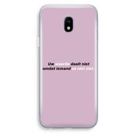 uw waarde daalt niet: Samsung Galaxy J3 (2017) Transparant Hoesje