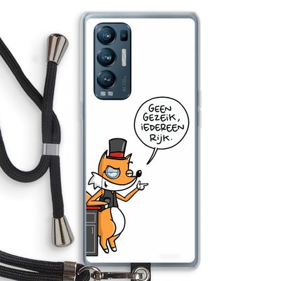 Geen Gezeik: Oppo Find X3 Neo Transparant Hoesje met koord