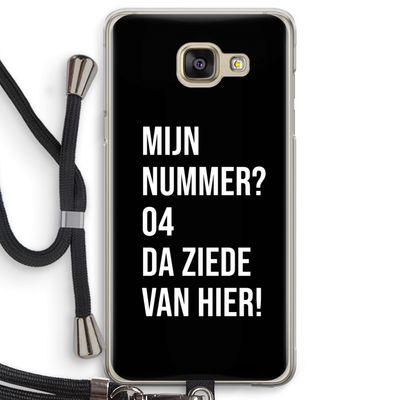 Da ziede van hier - Zwart: Samsung Galaxy A5 (2016) Transparant Hoesje met koord