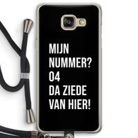 Da ziede van hier - Zwart: Samsung Galaxy A5 (2016) Transparant Hoesje met koord