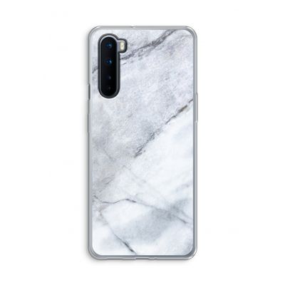 Witte marmer: OnePlus Nord Transparant Hoesje