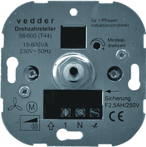 Toerenregelaar 15W-600W Presto-Vedder 58600