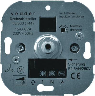 Toerenregelaar 15W-600W Presto-Vedder 58600