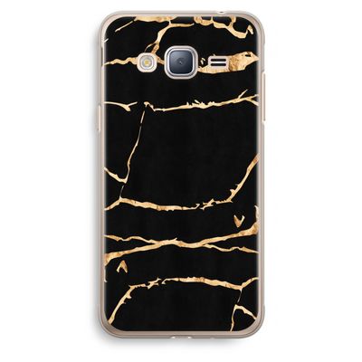 Gouden marmer: Samsung Galaxy J3 (2016) Transparant Hoesje