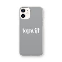Topwijf Grijs Wit: iPhone 12 Transparant Hoesje