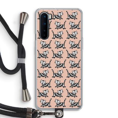 Zwarte poes: OnePlus Nord Transparant Hoesje met koord
