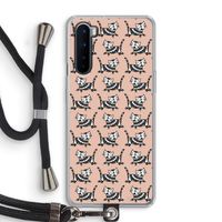 Zwarte poes: OnePlus Nord Transparant Hoesje met koord
