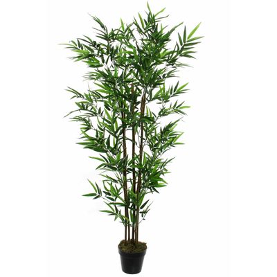 Bamboe struik kunstplant staand 120 cm - Grote huis/kantoorplant