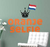 Muursticker Oranje Selfie - thumbnail