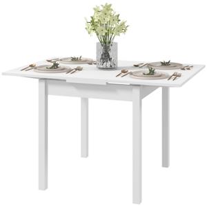 HOMCOM Uitklapbare Eettafel Keukentafel, Uitschuifbaar, Modern Ontwerp, 120 cm x 80 cm x 75 cm, Natuurlijk