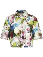 Dolce & Gabbana t-shirt en coton à fleurs - Tons neutres - thumbnail