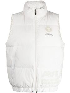 AAPE BY *A BATHING APE® gilet matelassé à patch logo - Blanc