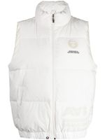 AAPE BY *A BATHING APE® gilet matelassé à patch logo - Blanc - thumbnail