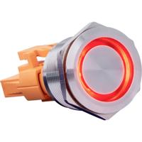 Joy-it BUTTON22B-L-RD BUTTON22B-L-RD Toetsschakelaar 250 V/AC 7 A 1x aan/(uit) Continu Rood (Ø x h) 25 mm x 40.40 mm IP67, IK10 1 stuk(s)