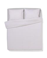 HEMA Dekbedovertrek 200x200/220cm zacht katoen streep greige (beige)