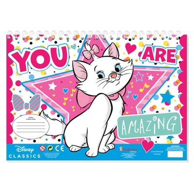 Disney Marie cat kleurplaten met stencil en stickervel