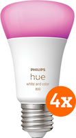 Philips Hue White and Color E27 800lm 4-Pack - thumbnail