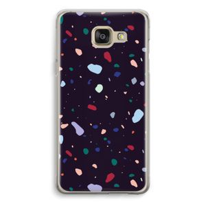 Dark Rounded Terrazzo: Samsung Galaxy A5 (2016) Transparant Hoesje