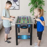 Kinder Tafelvoetbal met 2 Voetballen & 18 Spelers Houten Kickertafel Tafelvoetbal Voetbaltafel