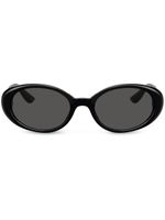 Dolce & Gabbana Eyewear lunettes de soleil Re-Edition DNA à monture ovale - Noir