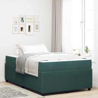 Bedframe met matras met matras Donkergroen 120 x 200 cm Fluweel