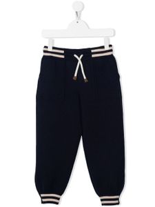 Brunello Cucinelli Kids pantalon de jogging en maille - Bleu