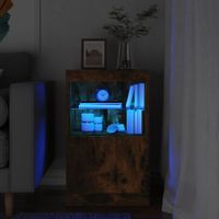 Dressoir met LED-verlichting 41x37x67 cm gerookt eikenkleurig - thumbnail