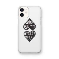 Big butt bigger heart: iPhone 12 mini Transparant Hoesje