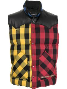 Mastermind Japan gilet matelassé à carreaux - Rouge