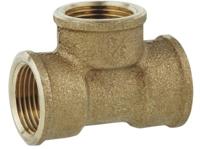 Kirchhoff Rood messing verloopstuk, blank, 3/4"IT x 1/2"IT x 3/4"IT, (3130) - 988957655