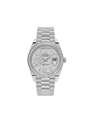Rolex montre Day-Date 40 mm non portée (2022) - Blanc