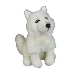 Pluche witte poolwolf knuffel 28 cm speelgoed   -