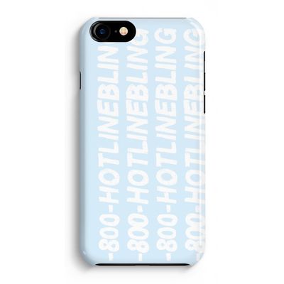 Hotline bling blue: Volledig Geprint iPhone 7 Plus Hoesje