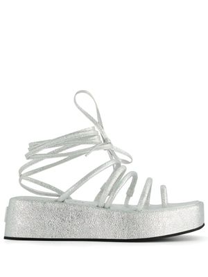 Nodaleto sandales Bulla Gaia à plateforme 45 mm - Argent