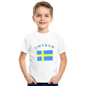 Wit kinder t-shirt Zweden