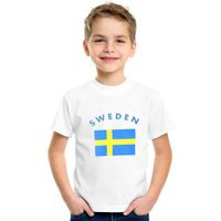 Wit kinder t-shirt Zweden XL (158-164)  - - thumbnail