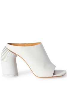 Off-White mules en cuir à talon haut - Blanc