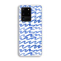 Blauwe golven: Samsung Galaxy S20 Ultra Transparant Hoesje