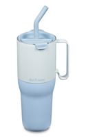 Klean Kanteen Rise 1065ml/36oz + Flip-straw Deksel Thermosfles Ice Blue 1065ml